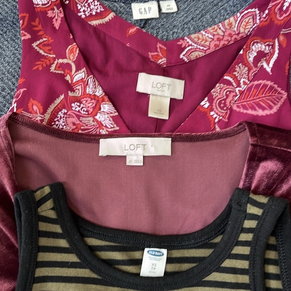 XS Loft GAP & Old Navy LOT 4 dresses velvety mauve long sleeve holiday, spandex - Picture 7 of 13